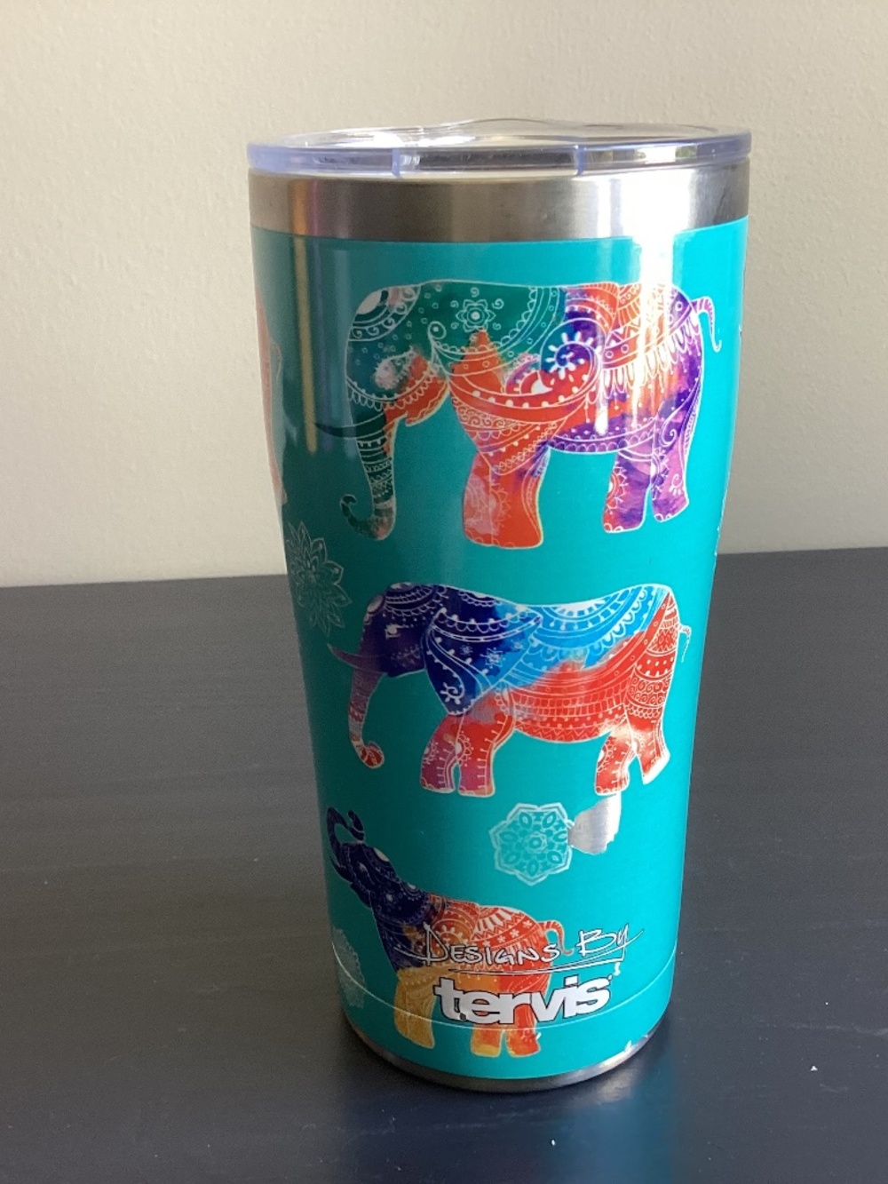 Tervis Mehndi Elephant 30oz Stainless Steel Travel Mug With Drink Thru Lid